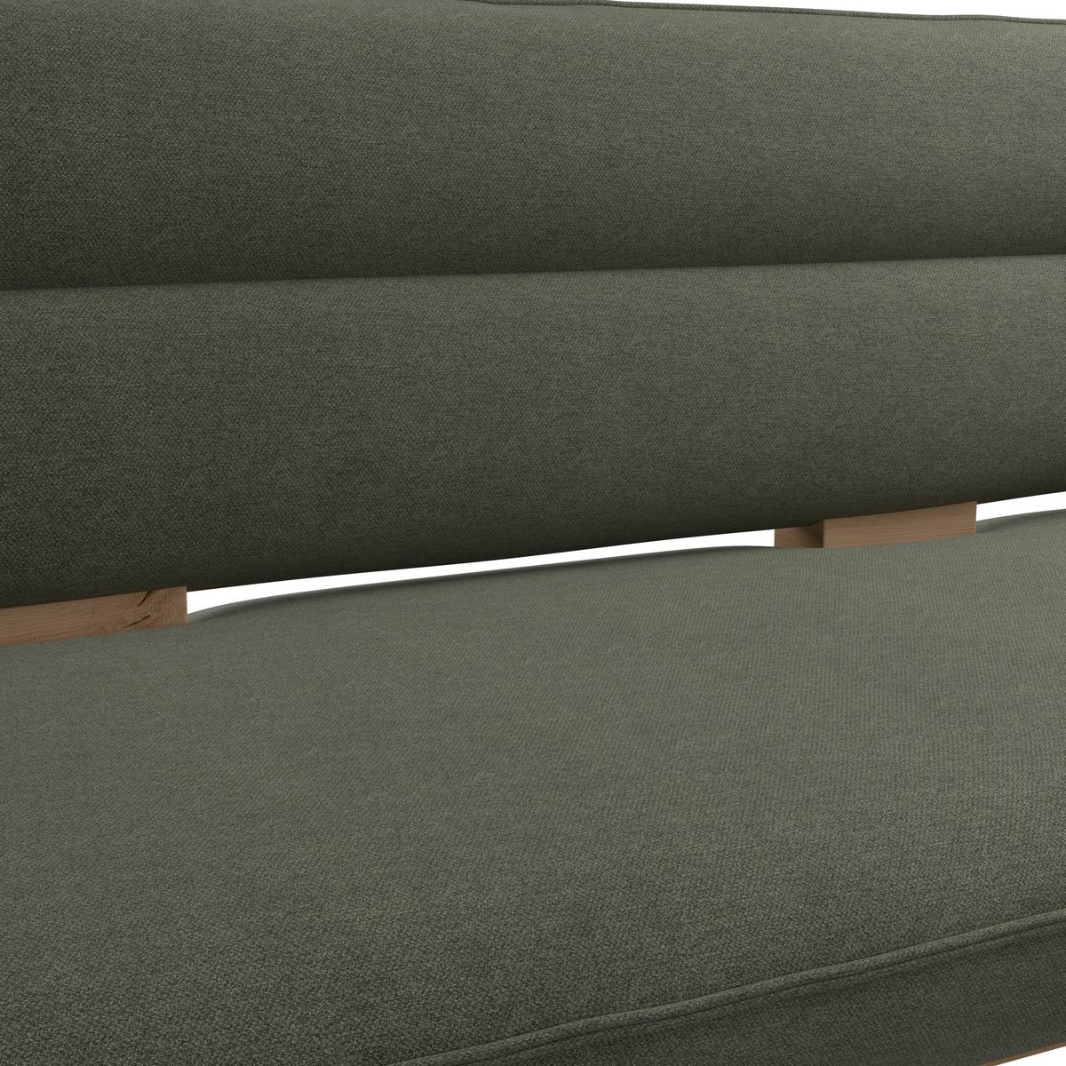 Eckbank Beluna Ii Webstoff Grün, B: 232cm - Eichefarben/Grün, KONVENTIONELL, Holz/Textil (232/170cm) - James Wood