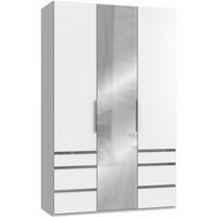 Drehtürenschrank Mit Laden 150 Cm Level, Grau/weiß - Weiß, MODERN, Glas/Holzwerkstoff (150/236/58cm) - MID.YOU