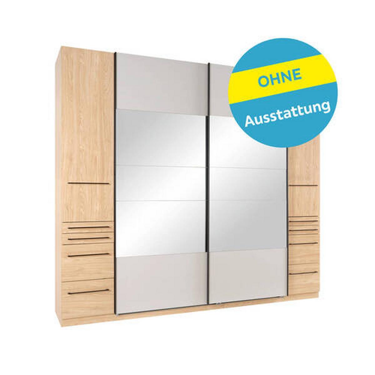 Schwebetürenschrank + Spiegel B: 274cm Ondega Eiche Dekor - Klar/Eichefarben, KONVENTIONELL, Holzwerkstoff (274/242,2/61cm) - Ondega