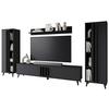 OBÝVACÍ STĚNA HELSINKI 01 - černá, Trend, kompozitní dřevo/plast (270/140/33cm)