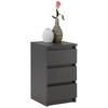 Nachtkästchen Anthrazit H: 55 cm Ella - Anthrazit, KONVENTIONELL, Holzwerkstoff (30/55/31cm)