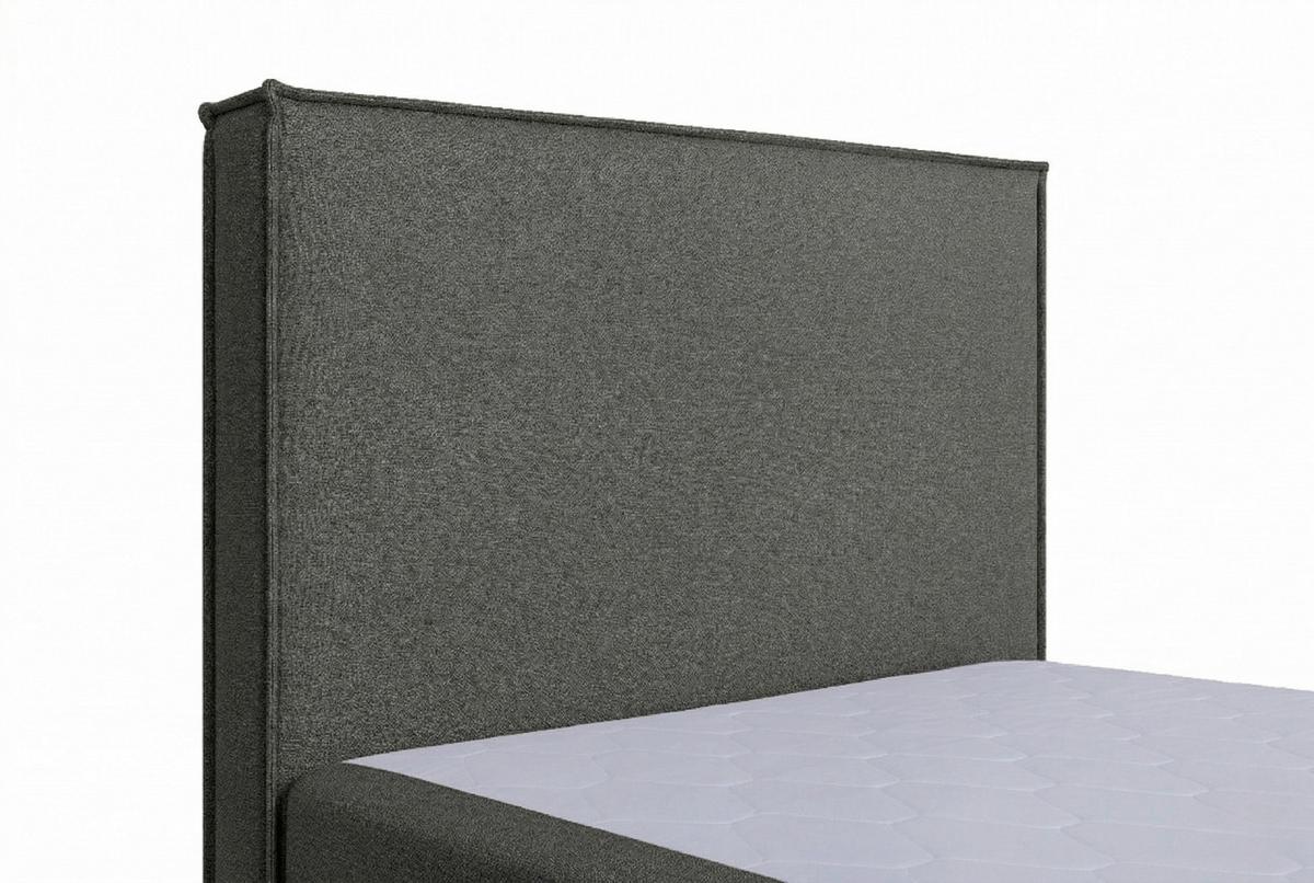 Boxspringbett Naxos 100x200 Soul 2 Anthrazit - Anthrazit/Schwarz, MODERN, Holzwerkstoff/Textil (100/200cm)