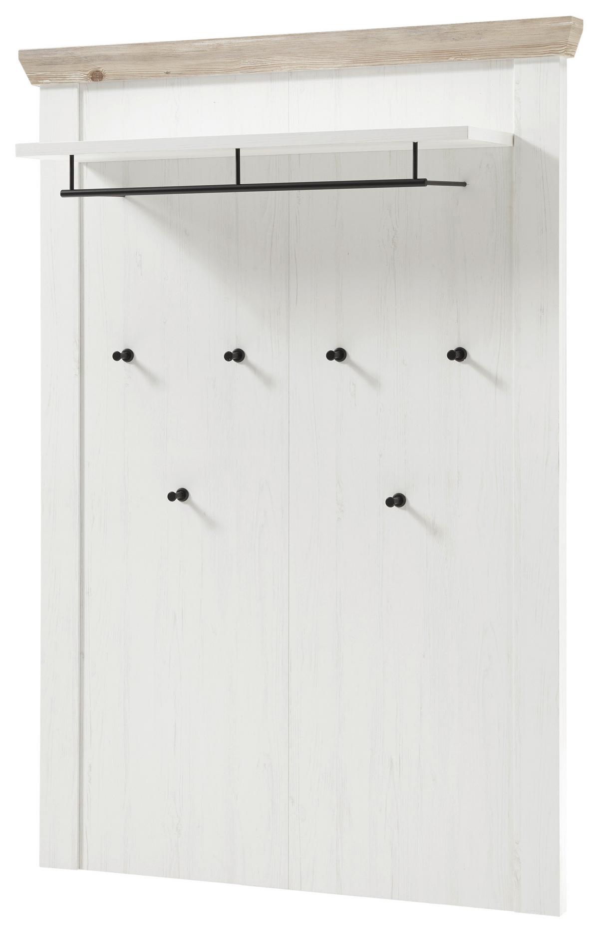 Garderobenpaneel Florenz Pinienfarbe/Hellbraun 107cm - Hellbraun/Pinienfarben, Design, Holzwerkstoff (107/153/27cm) - MID.YOU