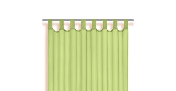 Vorhang mit Schlaufen und Band Utila 140x245 cm Grün - Hellgrün, KONVENTIONELL, Textil (140/245cm) - Ondega