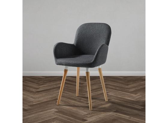 Jedálenská Stolička Anne - farby buku/tmavosivá, Moderný, drevo/textil (54/80/56cm) - Modern Living Jedálenská Stolička Anne - farby buku/tmavosivá, Moderný, drevo/textil (54/80/56cm) - Modern Living