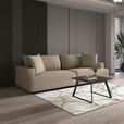 Megasofa Pelle-Megasofa - Wengefarben/Creme, Trend, Textil (261/124cm) - Luca Bessoni