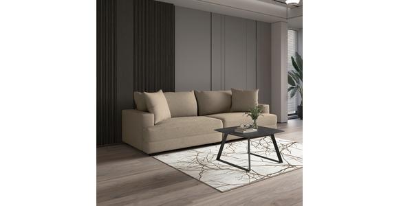 Megasofa Pelle-Megasofa - Wengefarben/Creme, Trend, Textil (261/124cm) - Luca Bessoni