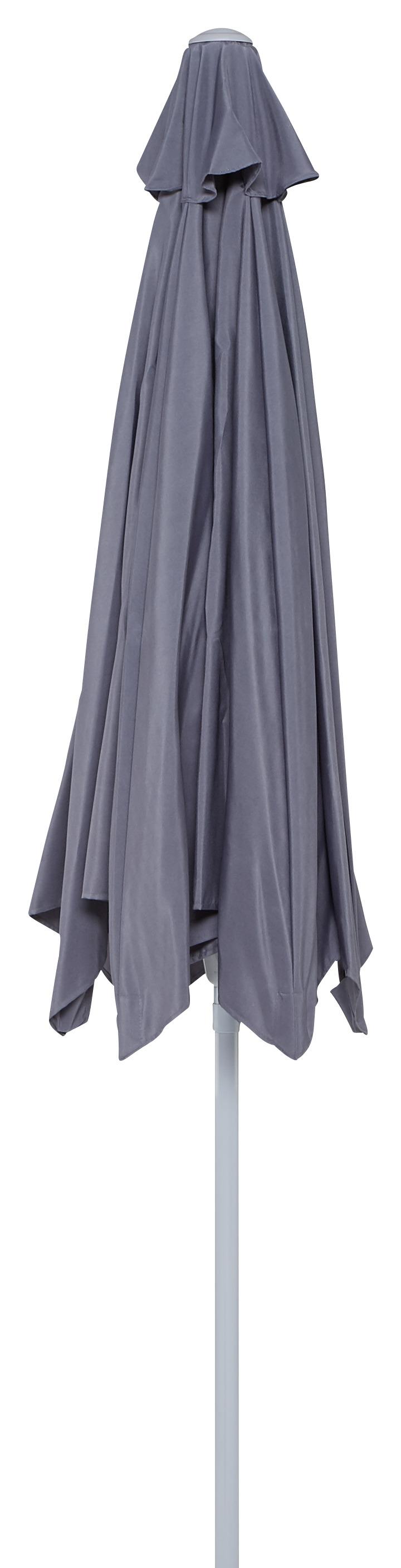Slunečník Akane - barvy stříbra/antracitová, kov/textil (270/245cm) - Modern Living