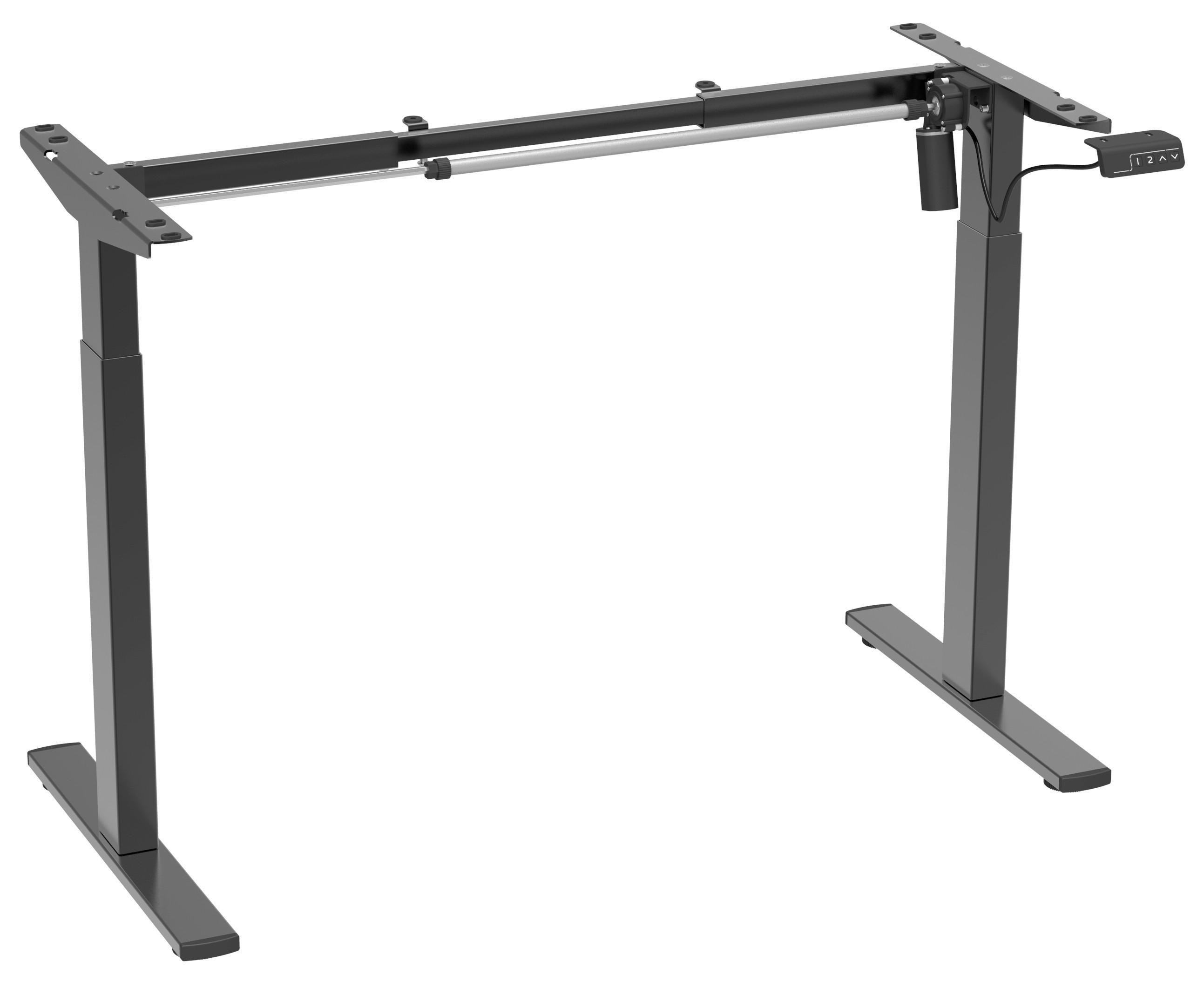 Tischgestell E-Lona Schwarz B: 92 cm - Schwarz, Design, Metall (92/71/48cm) - MID.YOU