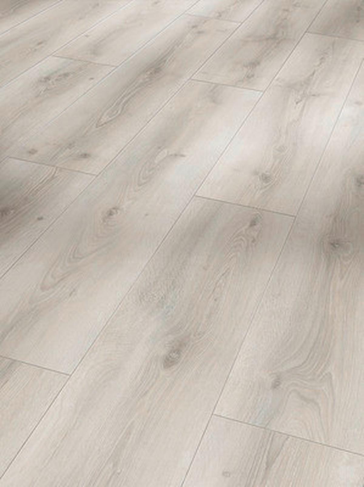 Laminatboden Eiche Askada Gekälkt Natur Landhausdiele Stärke 8mm - Eichefarben/Hellgrau, KONVENTIONELL, Holzwerkstoff (128,5/24,3/0,8cm) - Parador