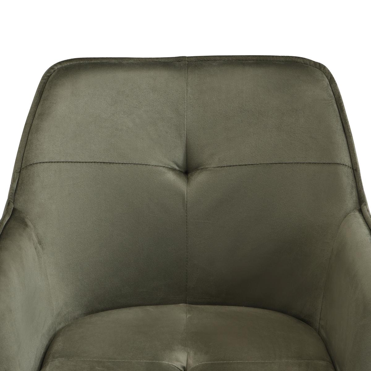Armlehnstuhl Aurelia Grün/Schwarz B: 57 cm - Schwarz/Grün, MODERN, Textil/Metall (57/82/61cm) - Livetastic