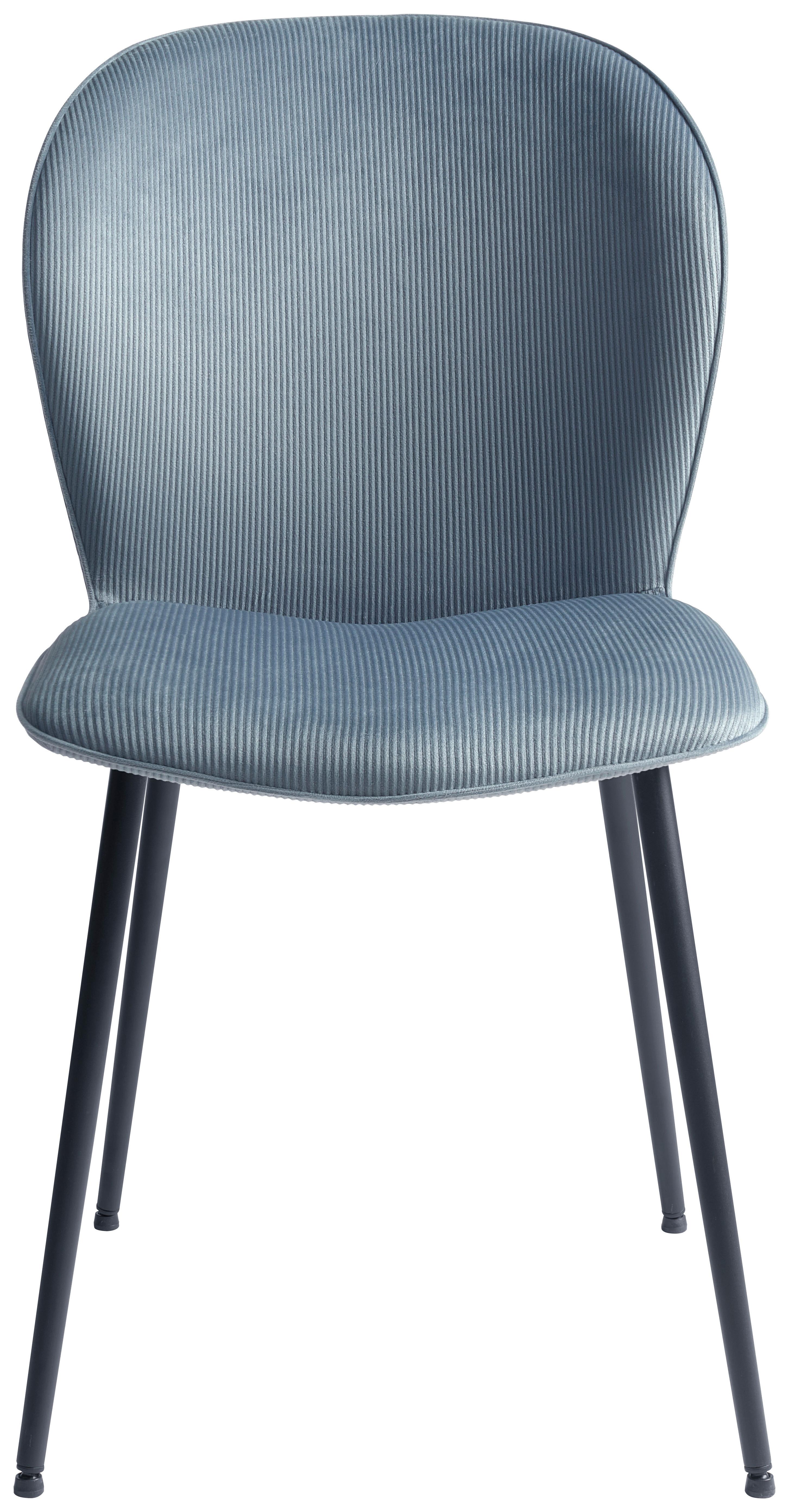 Čtyřnohá Židle Birgit - šedá/černá, Moderní, kov/textil (43/82,5/56,5cm)