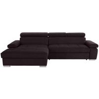 Ecksofa Mit Bettkasten Perry Aubergine 292x183 Cm - Silberfarben/Aubergine, Design, Textil (183/292cm) - Livetastic