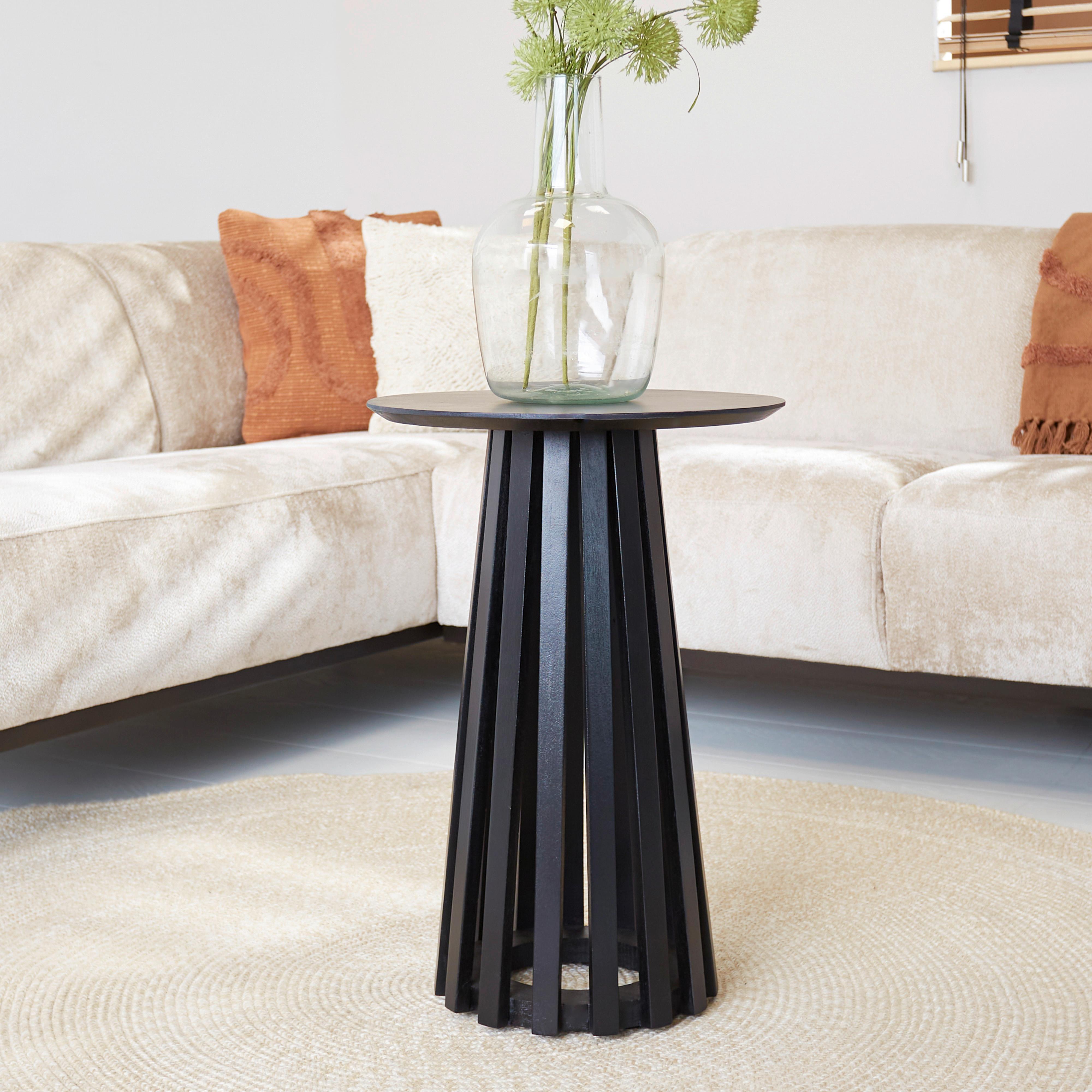 Couchtisch Leon Braun/schwarz, 40 Cm - Schwarz/Braun, MODERN, Holz/Metall (40/40/58cm) - MID.YOU