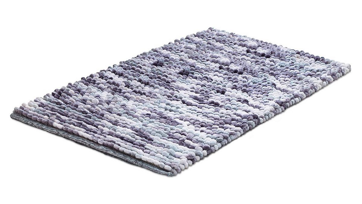 BADEMATTE PUNTO - Türkis/Grau, KONVENTIONELL, Textil (70/120cm) - Grund