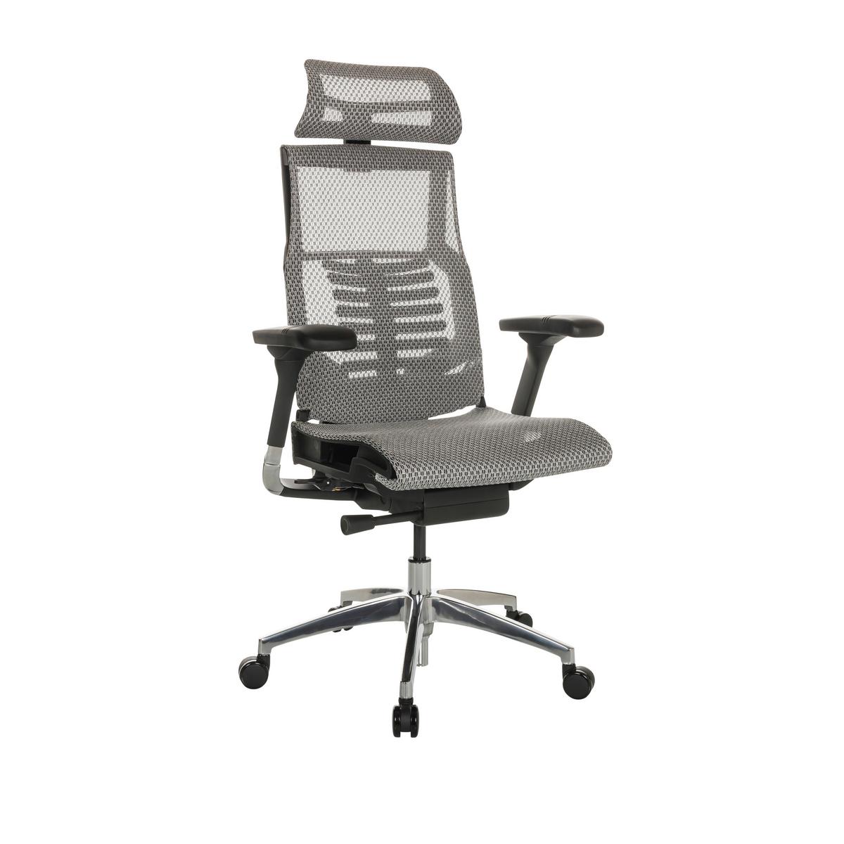 Drehstuhl Dynafit Ii - Silberfarben/Hellgrau, Basics, Kunststoff/Textil (67/119-135/60cm) - MID.YOU