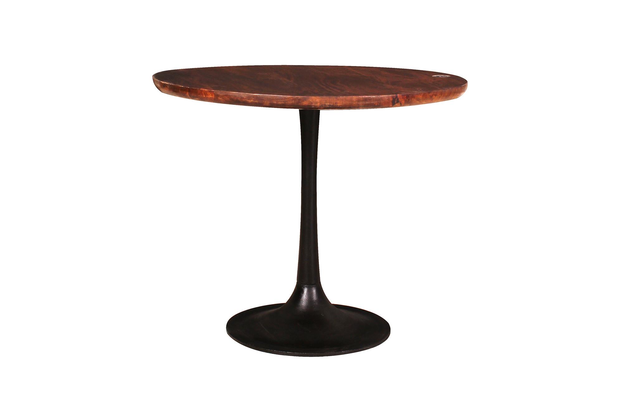 BEISTELLTISCH Mangoholz B: 60cm - Schwarz/Braun, Design, Holz/Metall (60/60/50cm) - MID.YOU