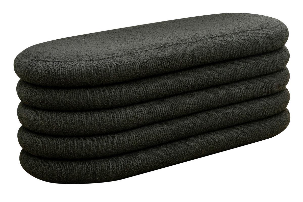 Bettbank Bouclé, Anthrazit B: 108 Cm - Anthrazit, MODERN, Textil (108/42/45cm) - Livetastic