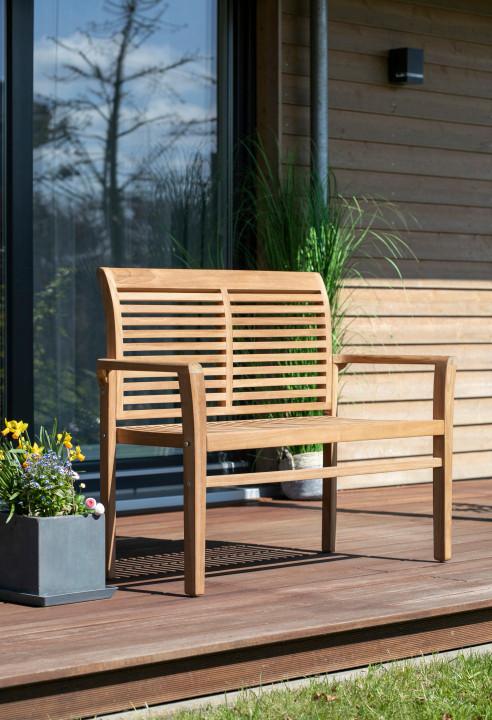 Gartenbank Woodie Stapelbank Lamelle - Basics, Holz (120/92/52cm) - Gardenson