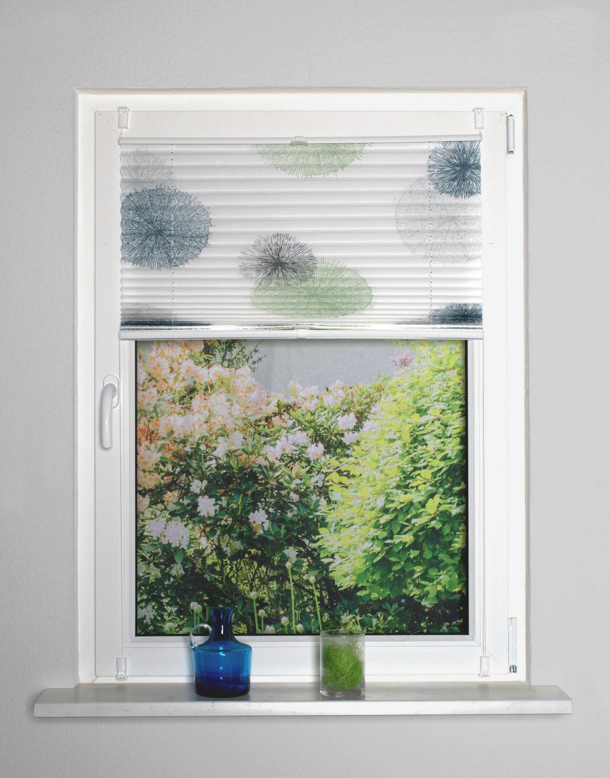 Plissee Blau Grün B: 60 cm - Blau/Grün, KONVENTIONELL, Textil (60/130cm)