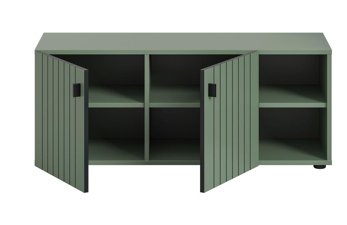 Sitzbank Station Graugrün B: 106cm - Graugrün, Design, Holzwerkstoff (106/43/37cm) - MID.YOU