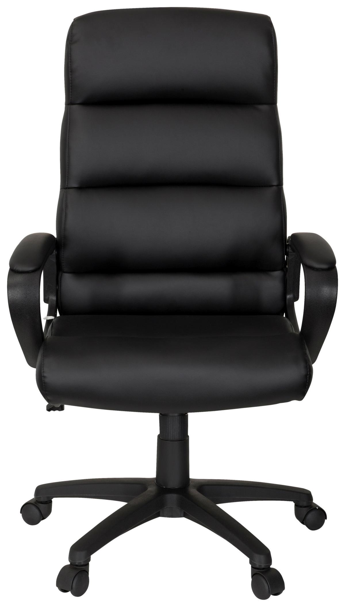 Chefsessel Futura 100 Lederlook Schwarz Bis 110kg - Schwarz, MODERN, Kunststoff/Textil (61/119/65cm) - MID.YOU
