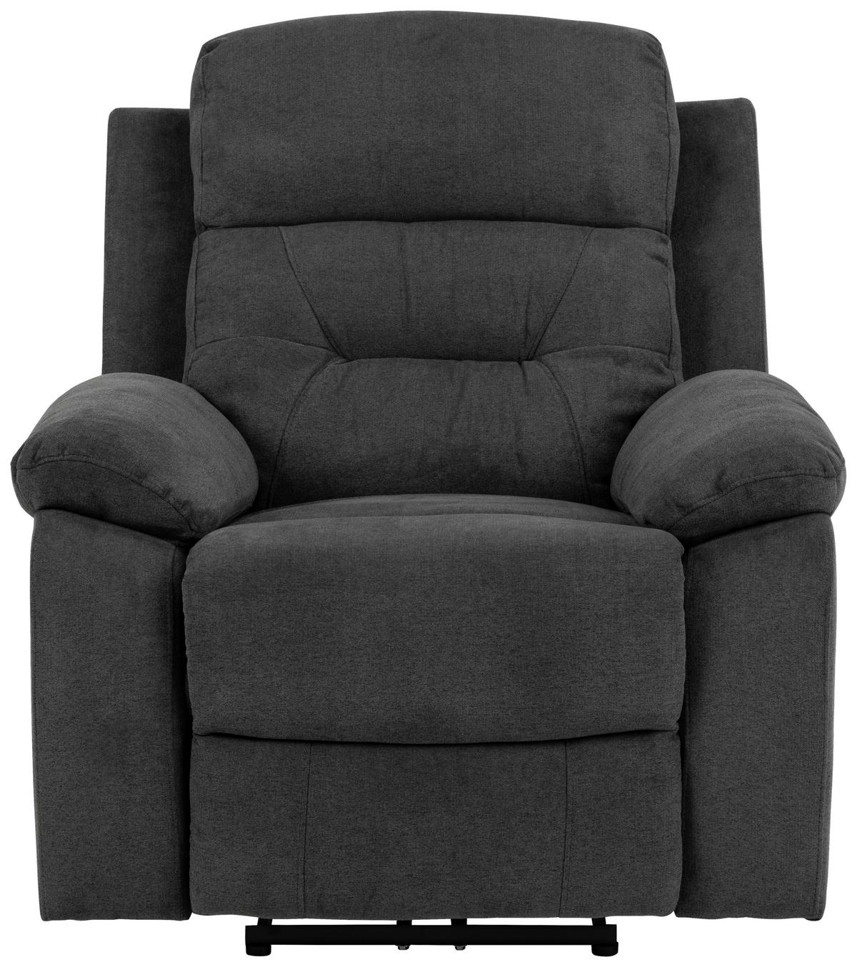 Fernsehsessel Vansbro - Dunkelgrau/Schwarz, KONVENTIONELL, Textil (92/98/96cm) - MID.YOU