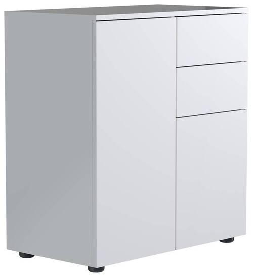 Kommode Dalrosa Weiß - Anthrazit/Weiß, MODERN, Holzwerkstoff (70/77/39cm) - MID.YOU