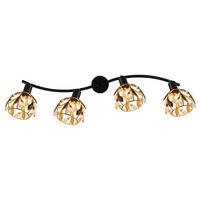 Strahler Mika L: 70 Cm Klar Schwarz Goldfarben - Klar/Goldfarben, Basics, Kunststoff/Metall (70/12/15,5cm) - Globo
