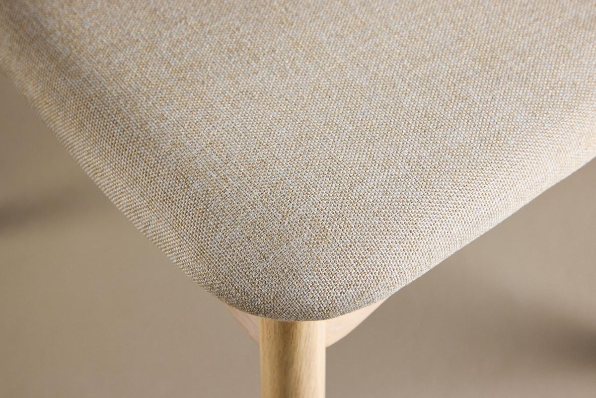 STUHL Ven Beige B: 47 cm - Beige, MODERN, Holz/Textil (47/80/54cm) - Livetastic