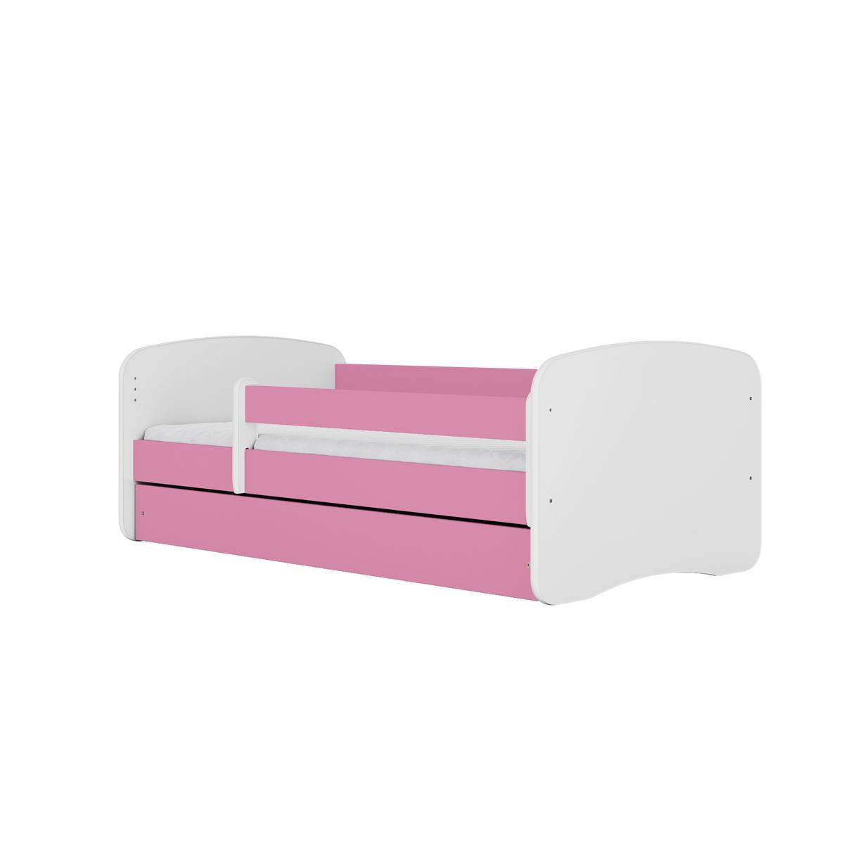Kinder-/Juniorbett Babydreams Inkl. Matratze 80x160 - Pink/Birkefarben, MODERN, Holz/Holzwerkstoff (80/160cm) - MID.YOU
