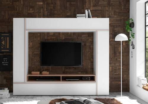 Szekrénysor Frame - tölgyfa/fehér, Design, faalapú anyag (234/191/36cm) - MID.YOU