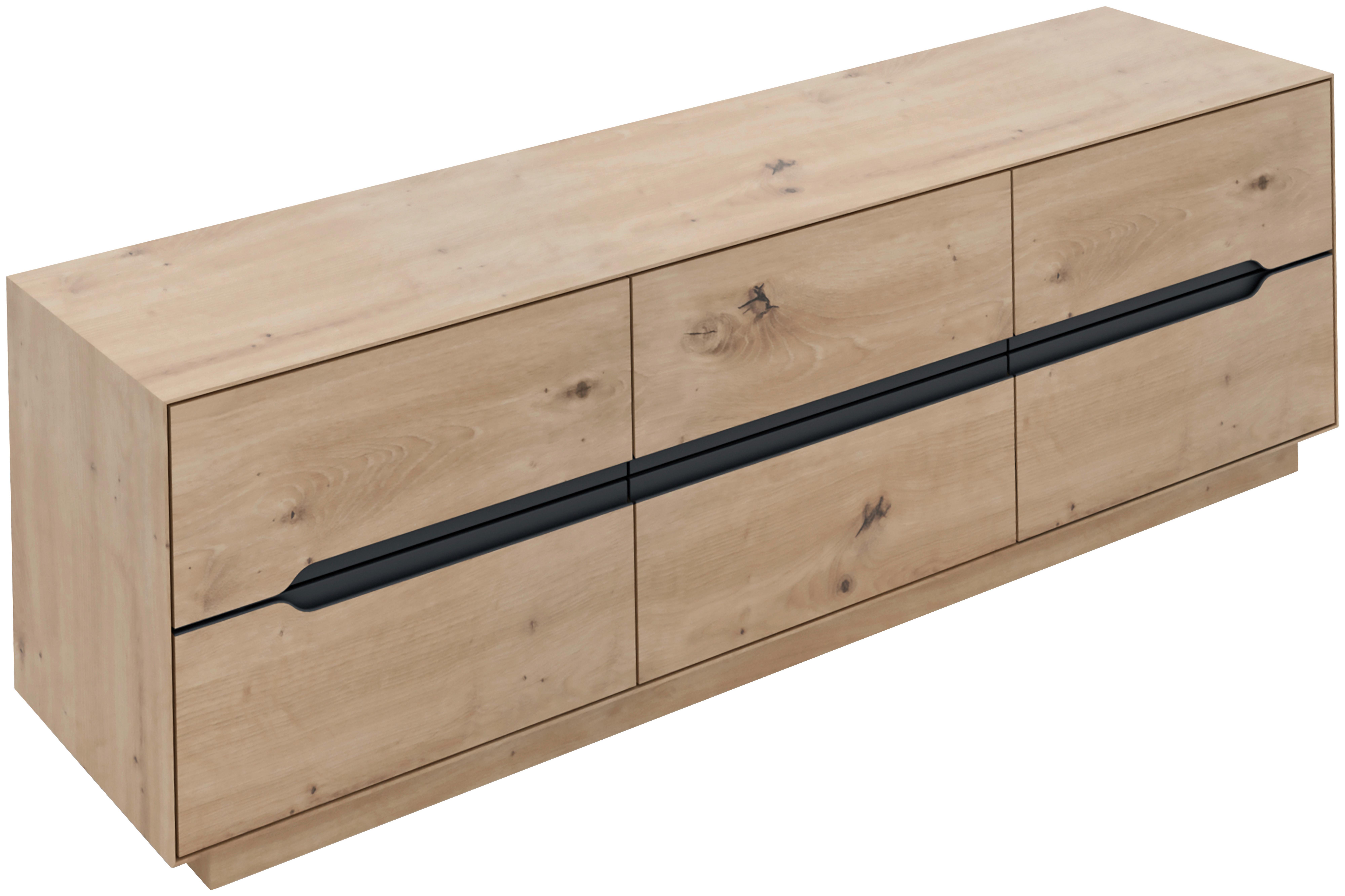 Phonotisch Meran Anthrazit/Eiche B: 160 cm - Anthrazit/Eiche Artisan, Trend, Holzwerkstoff (160/50/37,5cm)