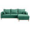 Ecksofa Beata Mintgrün S: 230x150 cm - Wengefarben/Mintgrün, Design, Textil (230/150cm) - Livetastic