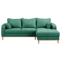 Ecksofa Beata Mintgrün S: 230x150 cm - Wengefarben/Mintgrün, Design, Textil (230/150cm) - Livetastic