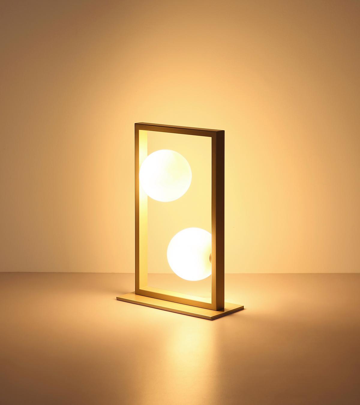 Tischleuchte Exkl. 2xg9 - Sandfarben/Weiß, Design, Glas/Kunststoff (28/12/40cm) - Globo