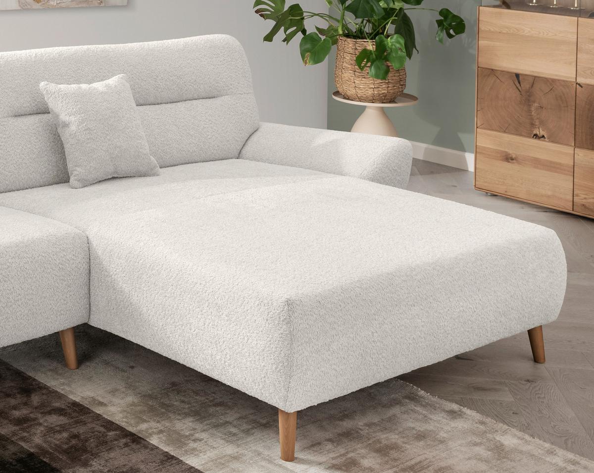 Ecksofa Drago, Weiß S: 290x166 cm - Wildeiche/Weiß, KONVENTIONELL, Textil (290/166cm) - MID.YOU