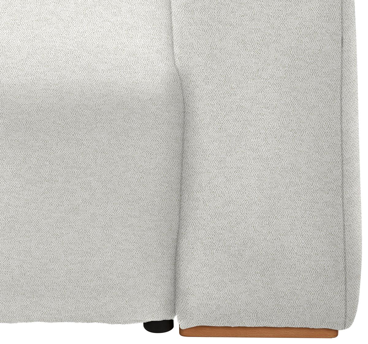 Schlafsofa Vouge Beige Bettkasten, B: 255 Cm - Beige/Buchefarben, KONVENTIONELL, Textil (255/86/123cm) - Livetastic