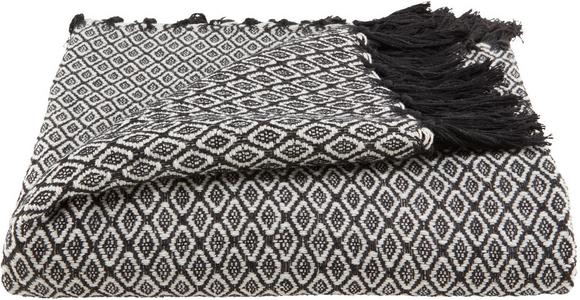 Überwurf Ines - Schwarz, ROMANTIK / LANDHAUS, Textil (140/210cm) - James Wood