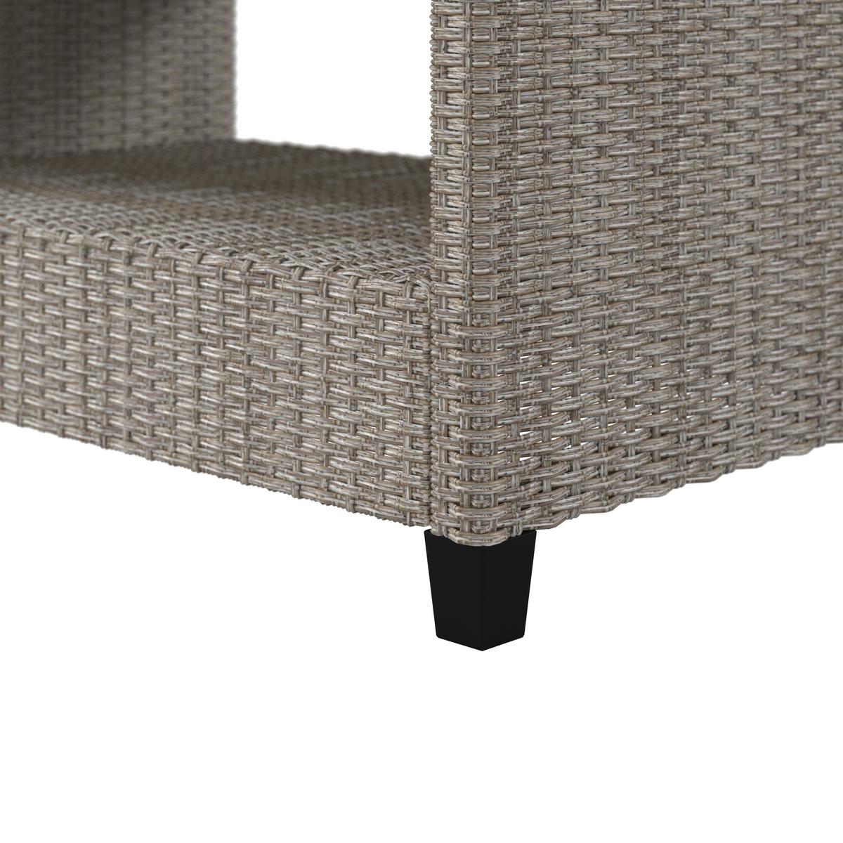 Loungegarnitur 4-Tlg. Kos Holz /Kunststoff/Metall mit Kissen - Beige/Creme, MODERN, Holzwerkstoff/Kunststoff - Luca Bessoni
