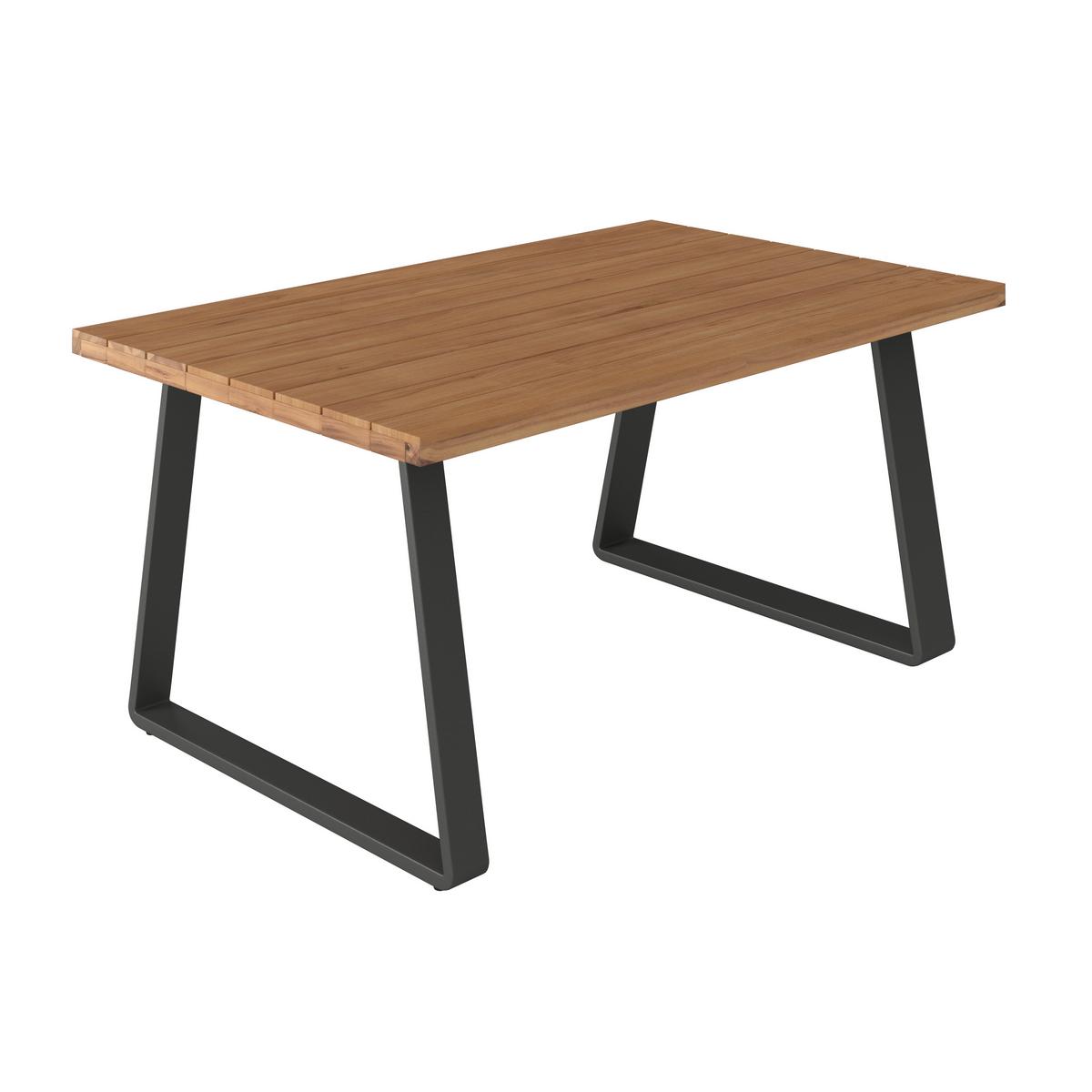 JEDÁLENSKÁ TERASOVÁ SÚPRAVA ALEXA - krémová/farba tíku, Modern, kov/drevo (208,5/81/85,5cm) - Bessagi Garden