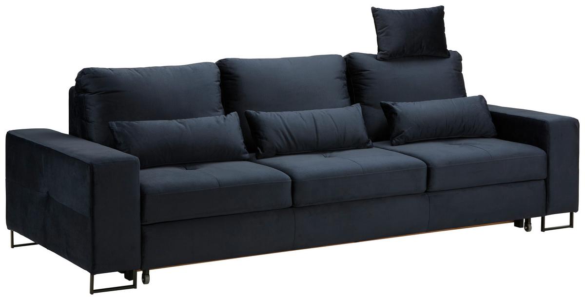 Opierka hlavy SIMONE, tmavomodrá - tmavomodrá, Modern, textil (30/47cm) - Mömax