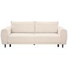 3-sitzer-sofa Mit Schlaffunktion Siena B: 245 Cm - Creme/Schwarz, KONVENTIONELL, Textil (245/85/92cm) - Livetastic