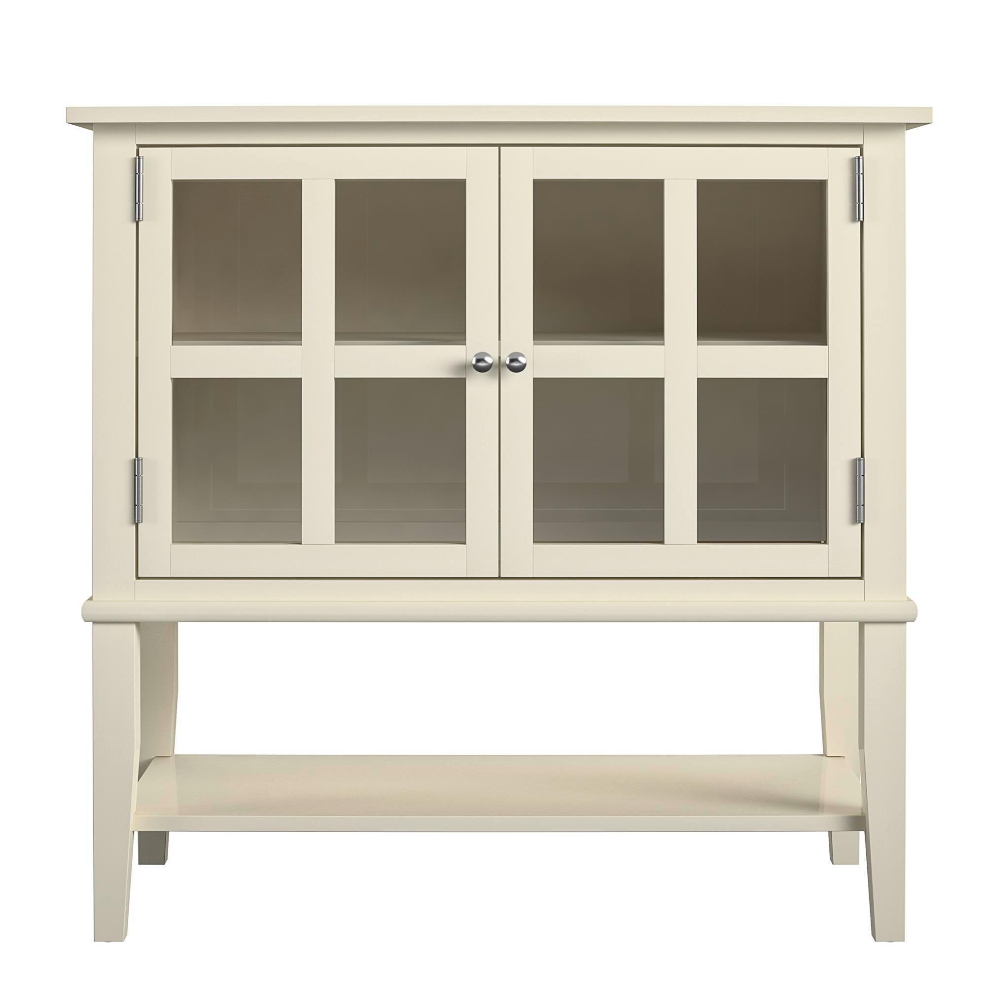 Kommode Franklin Weiß B: 80 cm - Weiß, Design, Glas/Holz (80/78/40cm) - MID.YOU