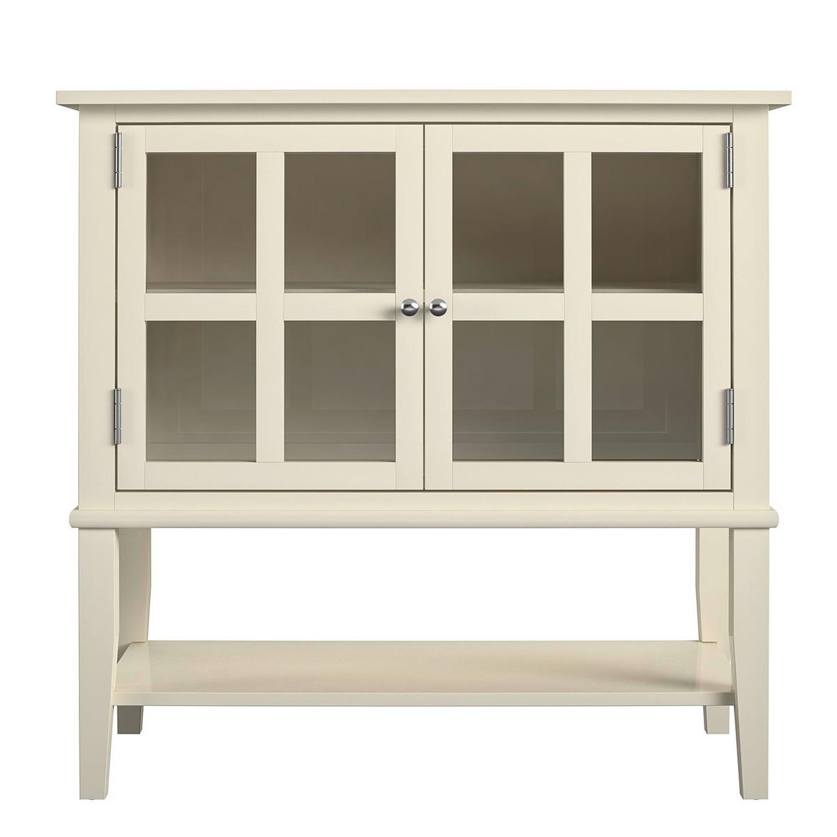 Kommode Franklin Weiß B: 80 cm - Weiß, Design, Glas/Holz (80/78/40cm) - MID.YOU