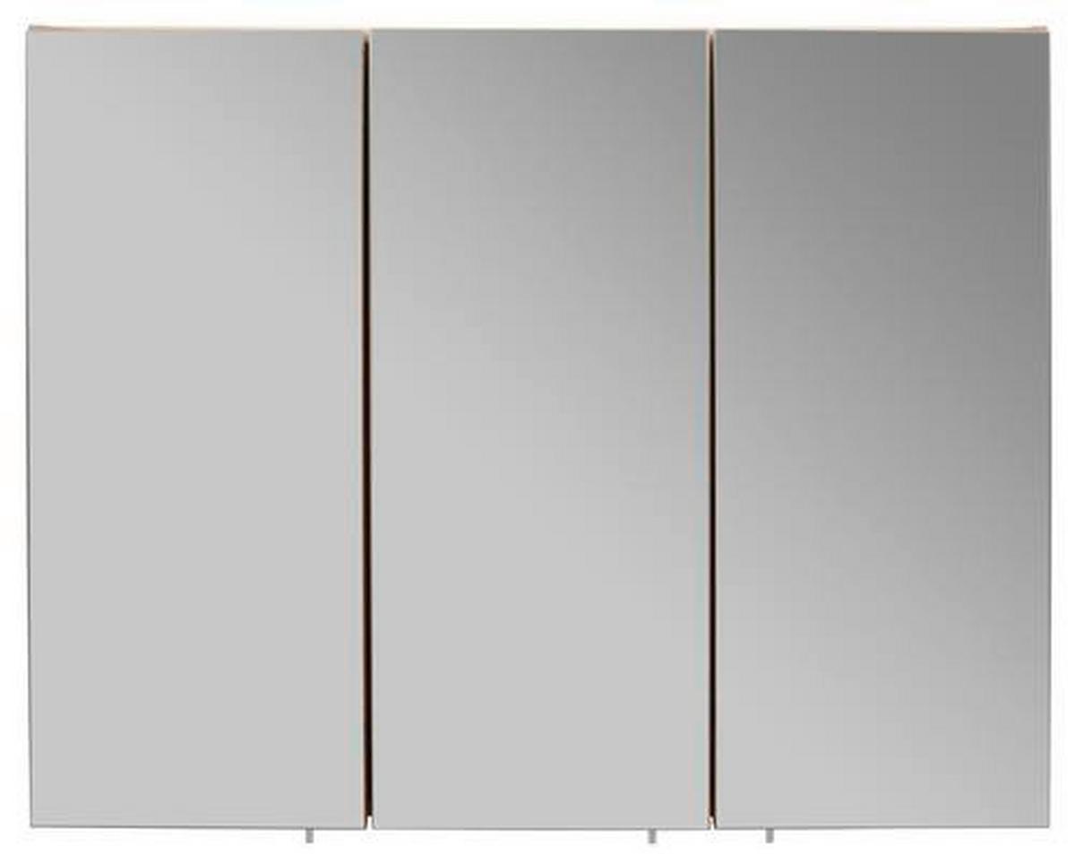 Spiegelschrank Avensis Mit Led 3-Türig Bht: 75x73x20,5 Cm - Klar/Eichefarben, MODERN, Glas/Holzwerkstoff (75/73/20,5cm) - Luca Bessoni