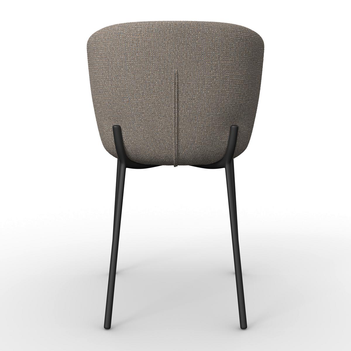 ŽIDLE NOEMIE - černá/hnědá, Moderní, kov/dřevo (49/81/54cm) - Bessagi Home