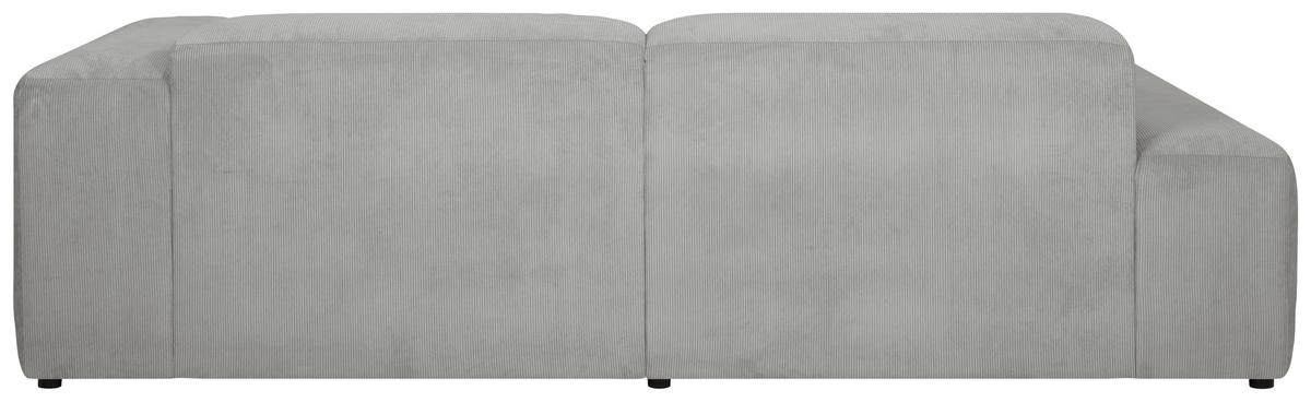 Ecksofa Hannah Hellgrau 170x252 cm - Hellgrau/Schwarz, Design, Textil (170/252cm) - MID.YOU