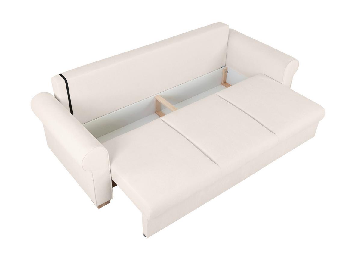 Schlafsofa Arles, Creme 02 B: 240 Cm - Buchefarben/Creme, Design, Textil (240/94/98cm) - MID.YOU