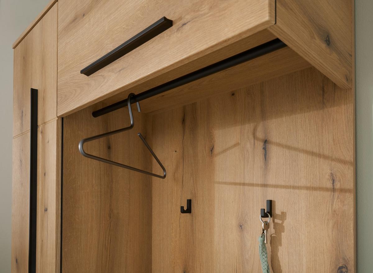 GARDEROBE Cantara Eichefarben B: 111cm - Eichefarben, MODERN, Holzwerkstoff (111/201/39cm) - MID.YOU